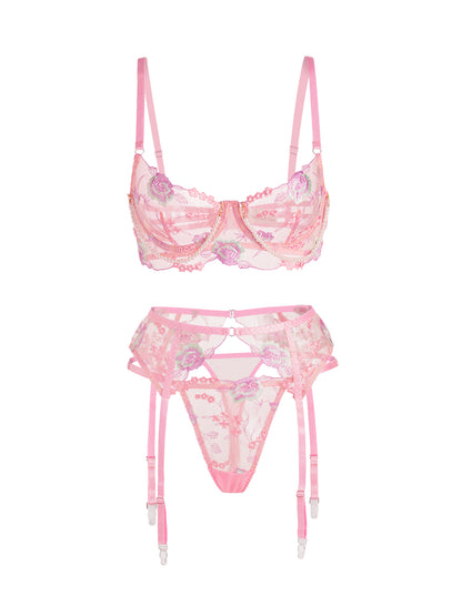 Conjunto de Lingerie Pérola Evelyn – rosa