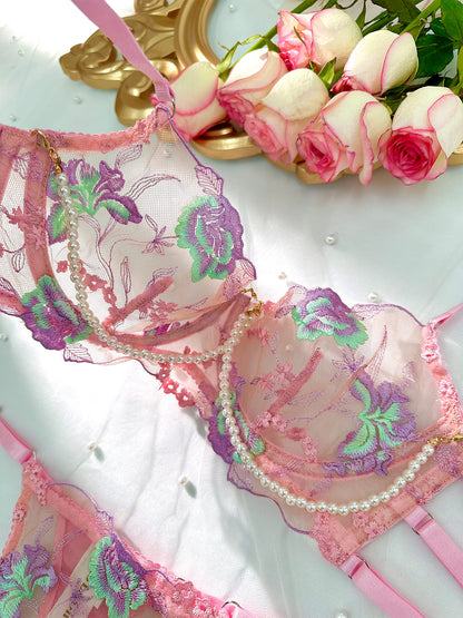 Conjunto de Lingerie Pérola Evelyn – rosa